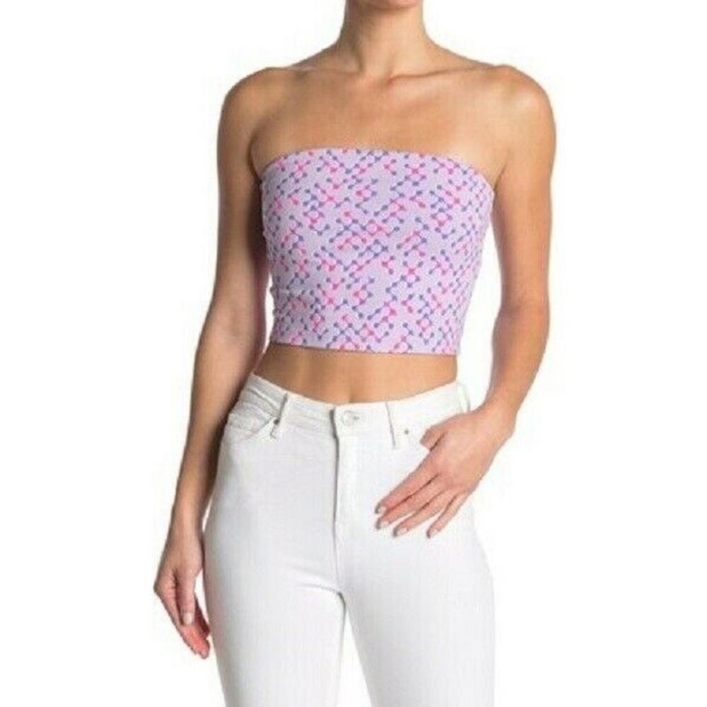 🎀 5/$20 🎀 NWT BP. Nordstrom Purple Geo Print Cropped Tube Top